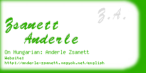 zsanett anderle business card